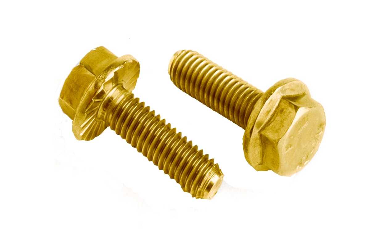 Болт шестигранний M8x16 10.9 з зубчастим фланцем цинк жовтий